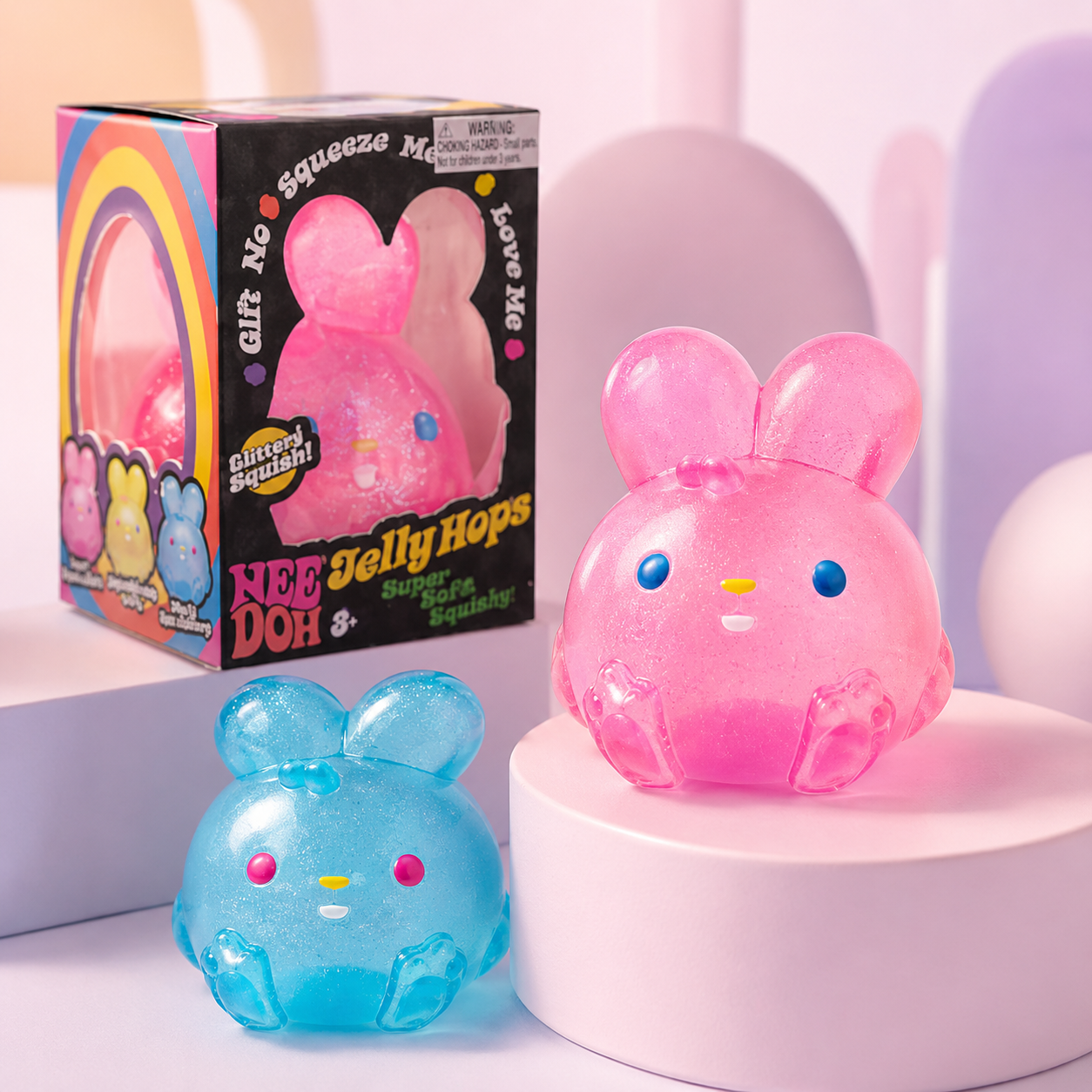 Schylling NeeDoh Jelly Hops – Lapin Squishy Sensoriel – Image 4
