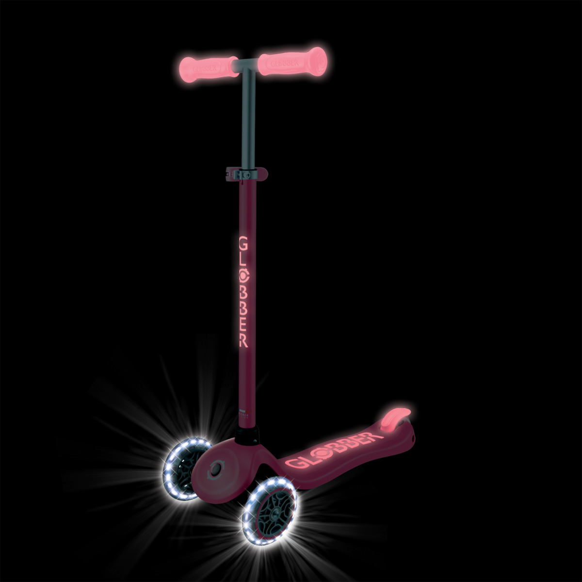 Trottinette Globber PRIMO PLUS LIGHTS GLOW – Rose – Image 2