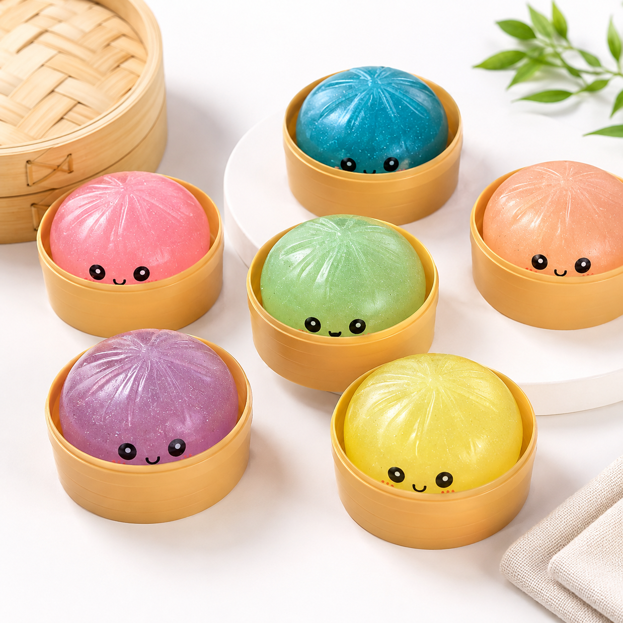 Super Bun Rainbow Mystery – Squishy Bao Bun Pailleté – Image 2