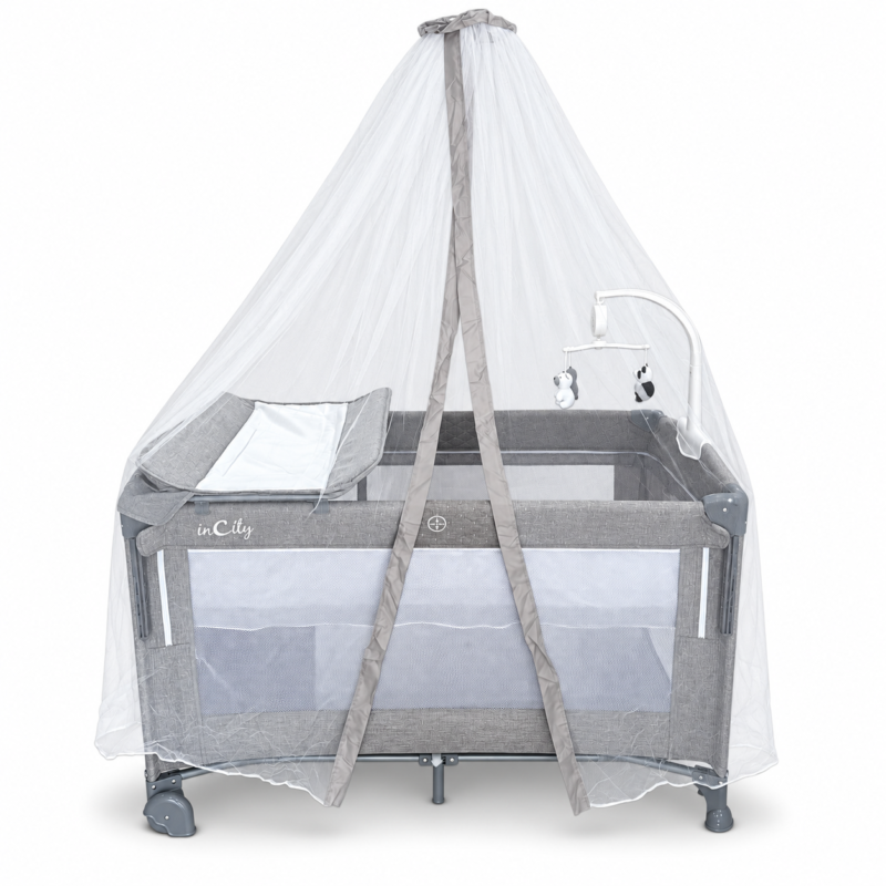 Parc Lit Cododo 3 en 1 Gris – inCity